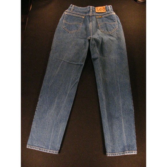VINTAGE 70s LEE Riders Womens Jeans 12P 29X30 UNION MADE Blue Denim - Picture 2 of 12